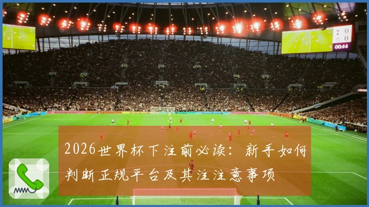 2026世界杯下注前必读：新手如何判断正规平台及其注注意事项